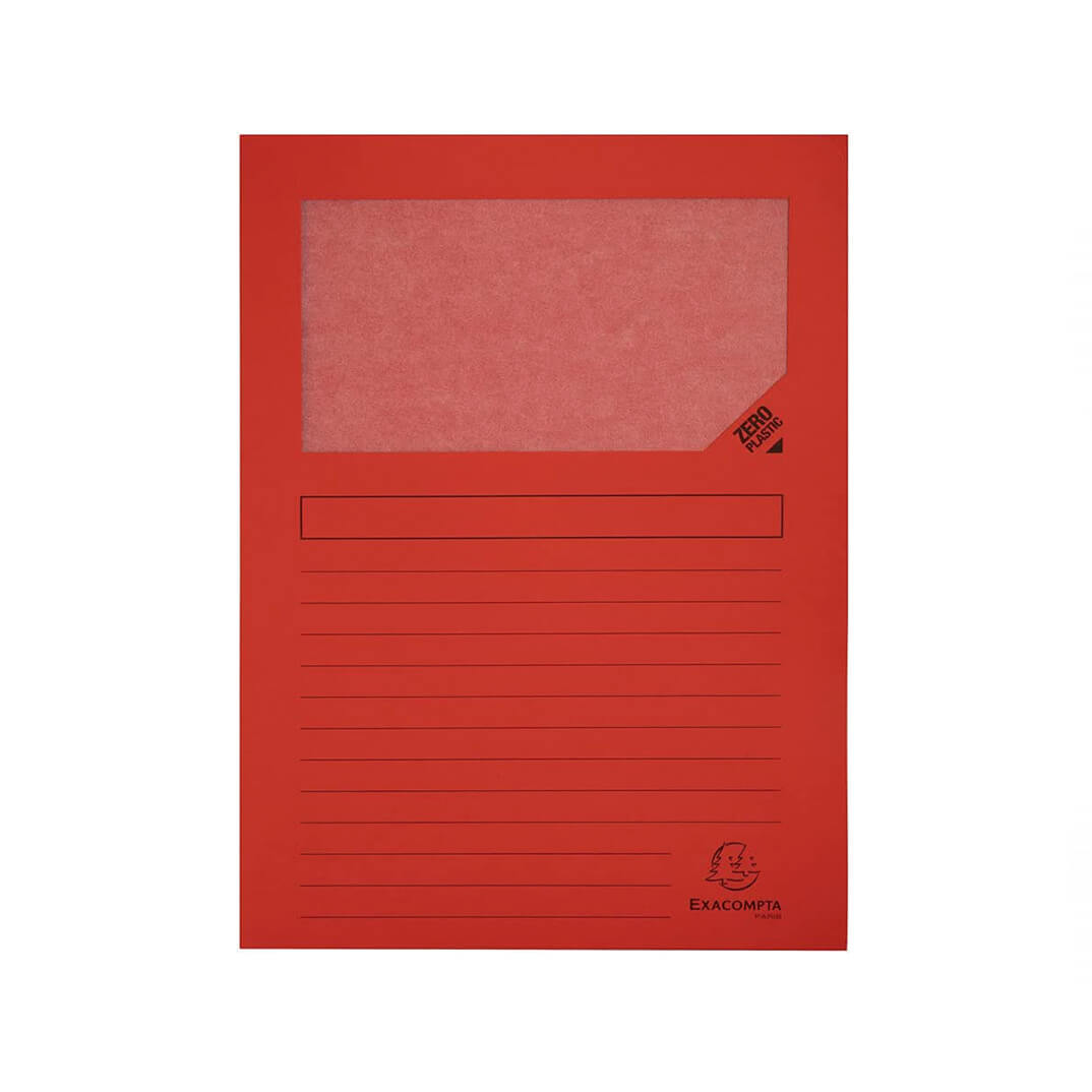 Pack 25 Dossier finestra A4 vermell