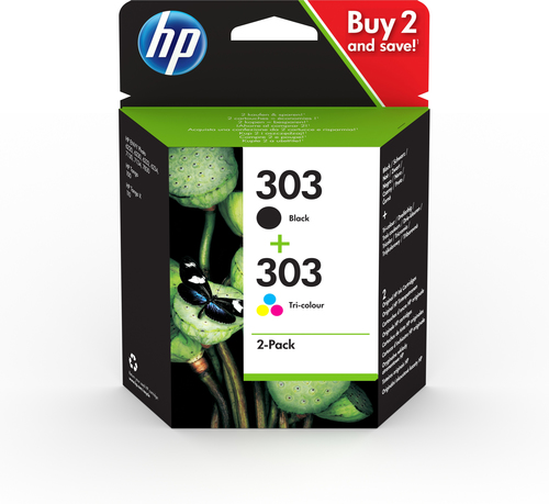 Pack 2 cartuchos HP 303 negro + color