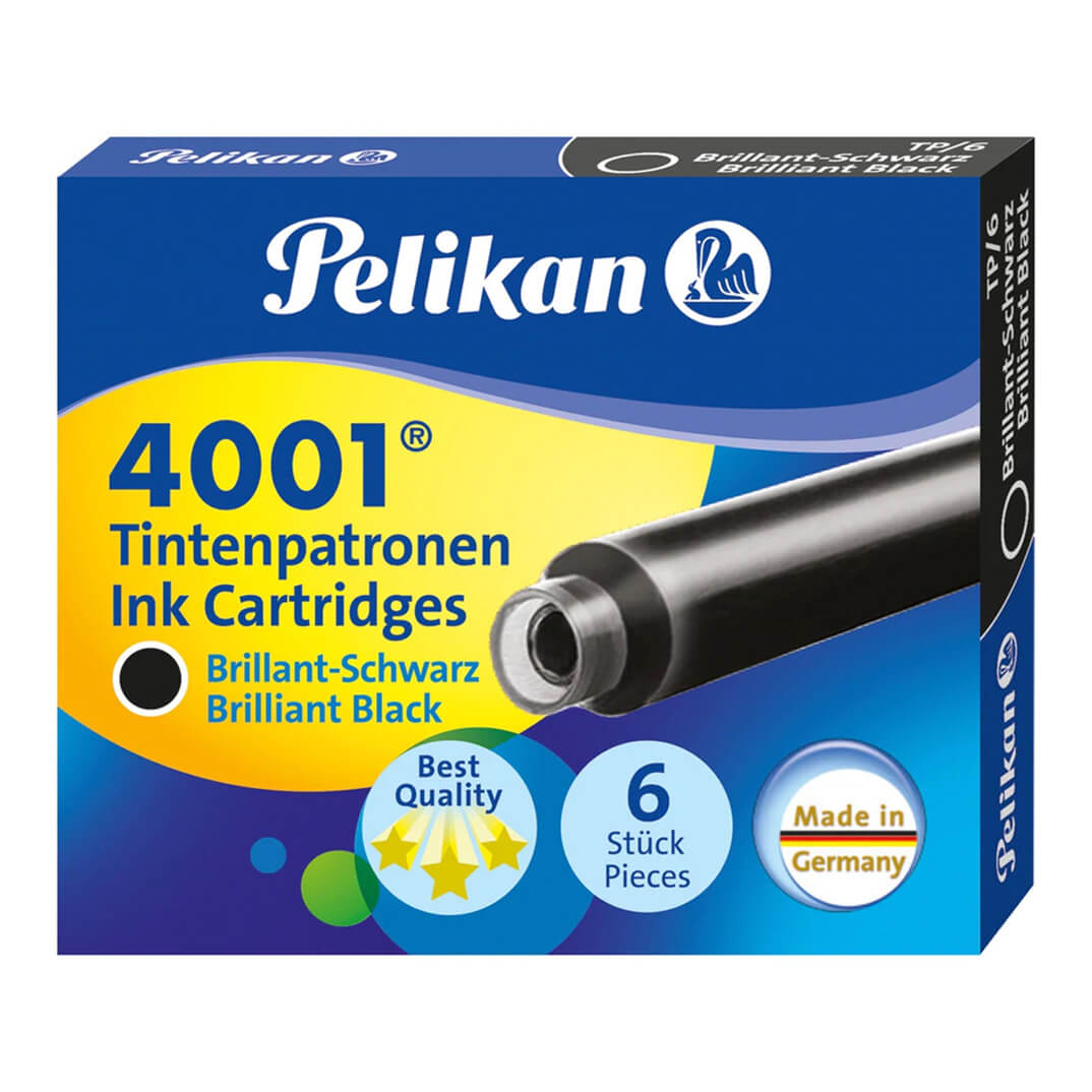 Cajita 6 cartuchos Pelikan TP6 negro