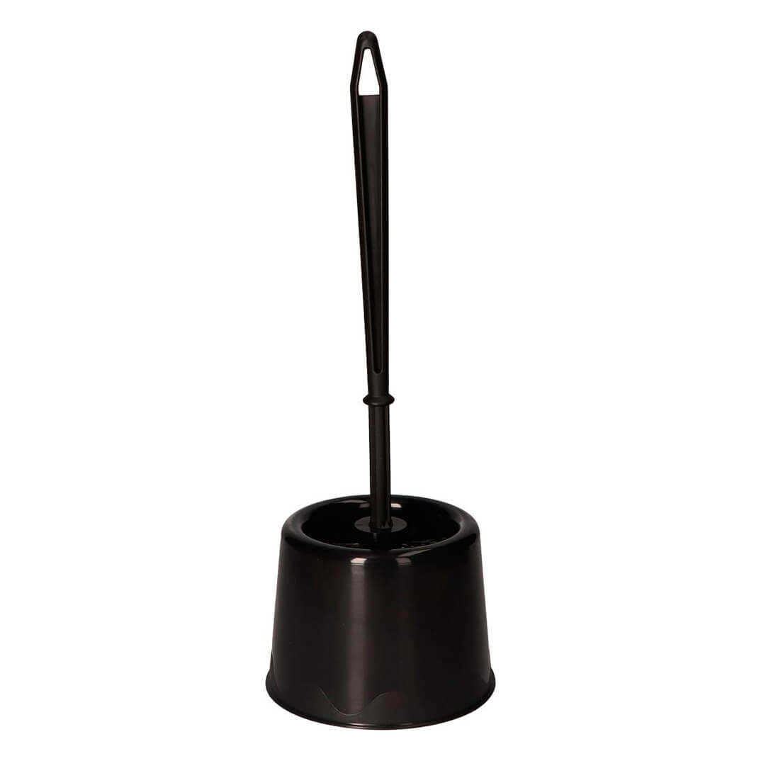 Escobilla wc Maya negra con soporte