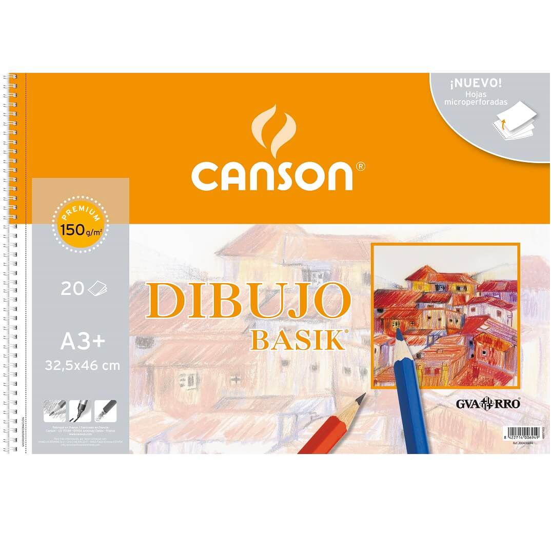 Bloc de dibuix Canson A3 llis 150g 20 fulls