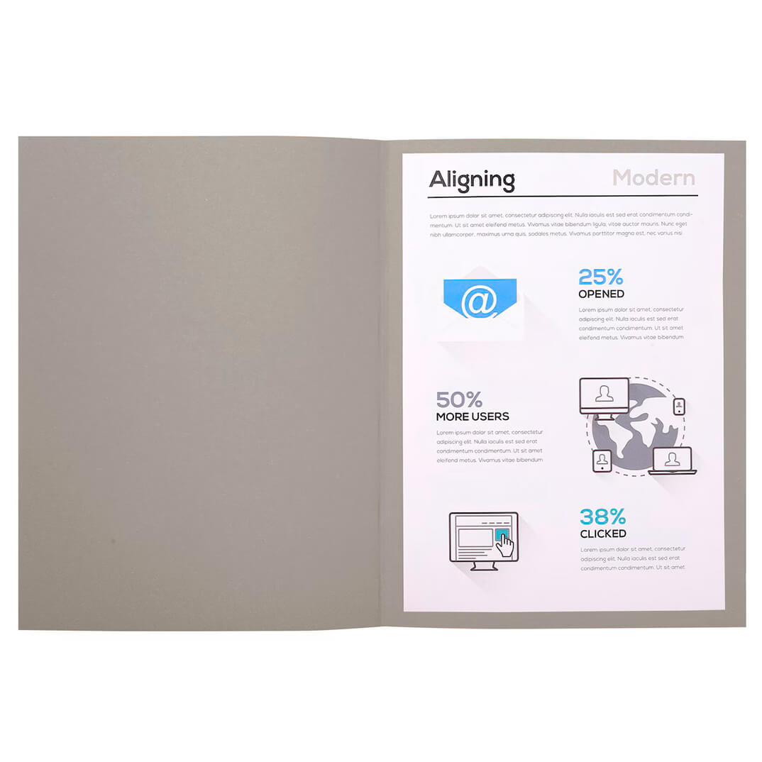Pack 100 ubcarpetes Exacompta A4 gris 220g