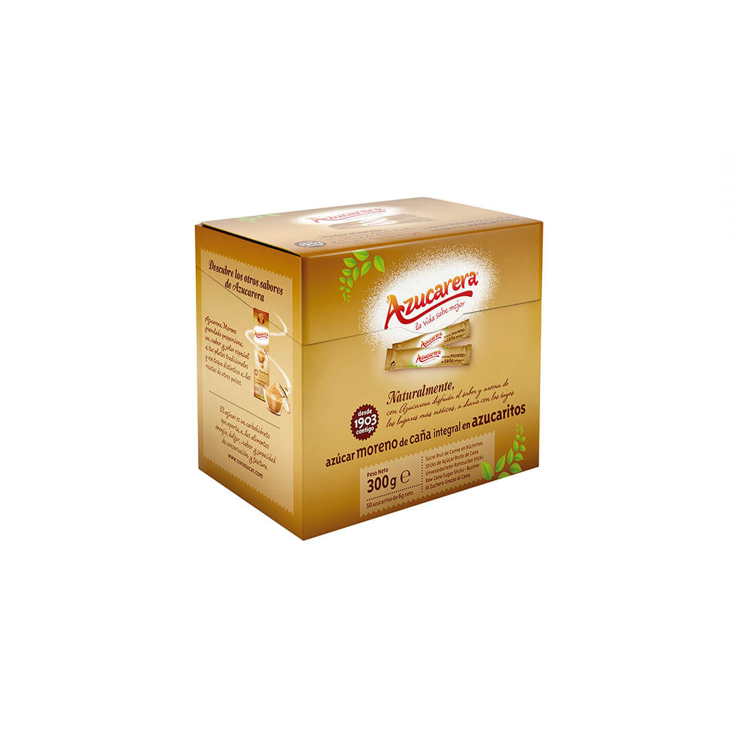 Caixa de 50 sobres sucre bru