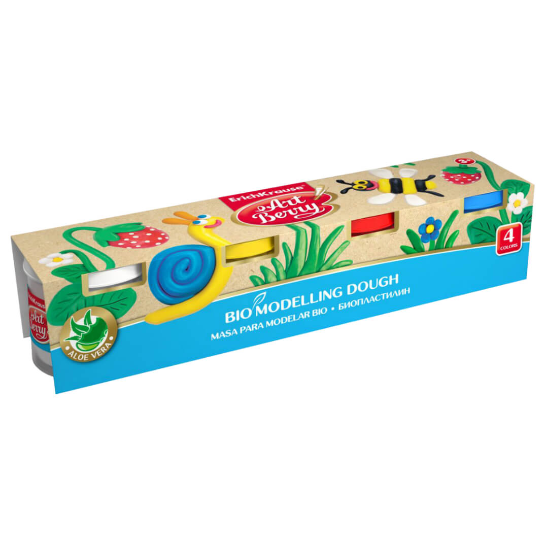 Masa de modelar BIO con Aloe Vera 4 colores