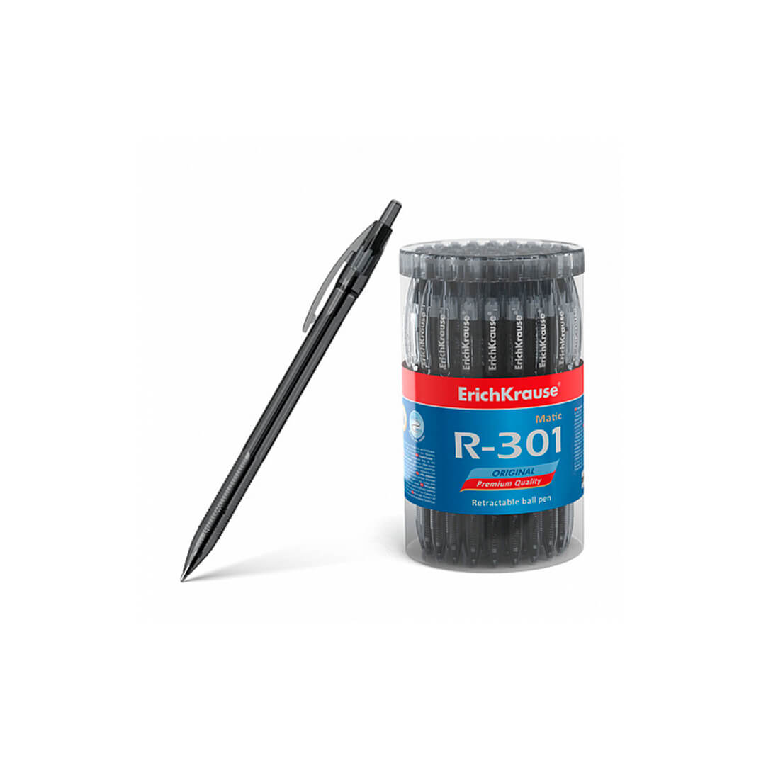 Bolígraf retràctil R-301 0.7 negre