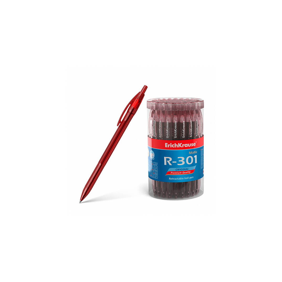 Bolígrafo retráctil R-301 0.7 rojo