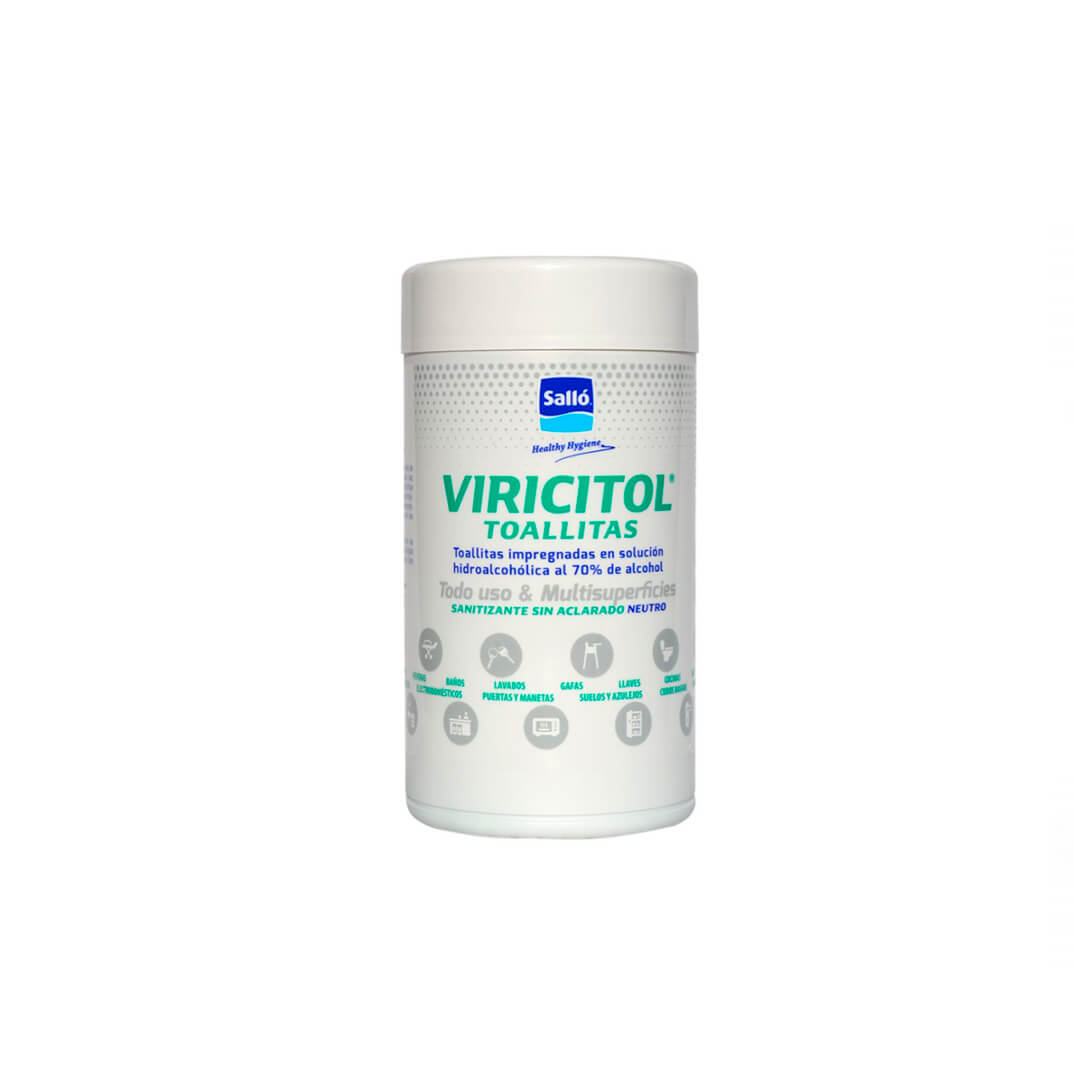 Pot de 80 tovalloletes Viricitol hidroalcohòliques
