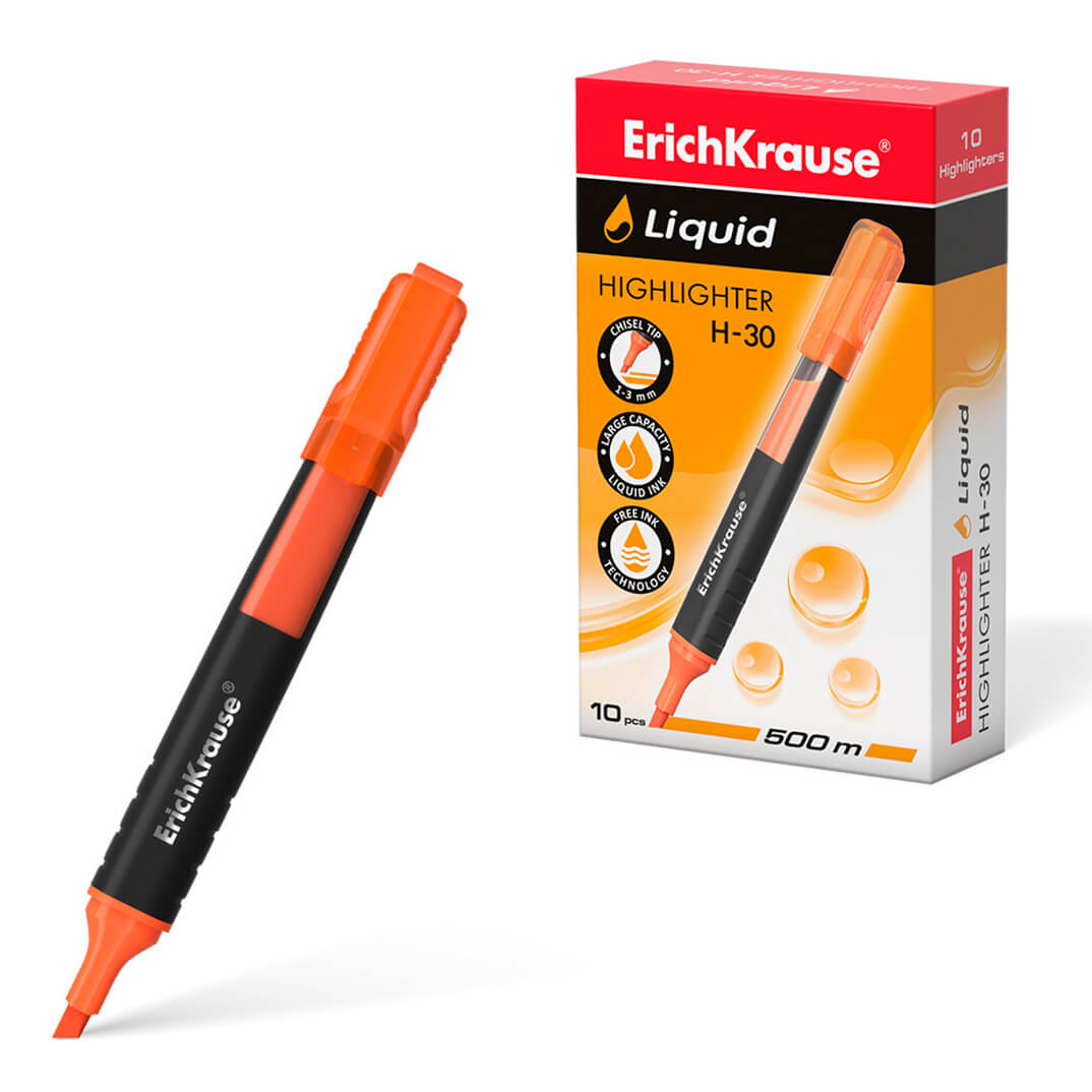 Rotulador fluorescente ErichKrause H-30 naranja