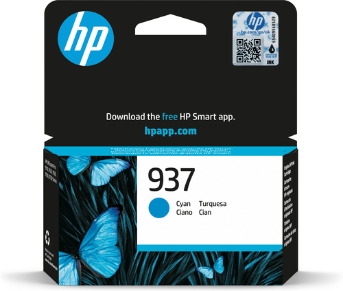 Cartucho de tinta original HP 937 cian