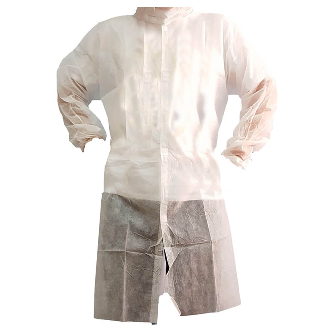 Bata visita rebutjable talla única Blanca