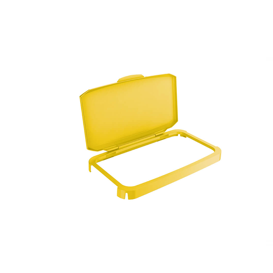 Tapa basculante amarillo contenedor Durabin 60