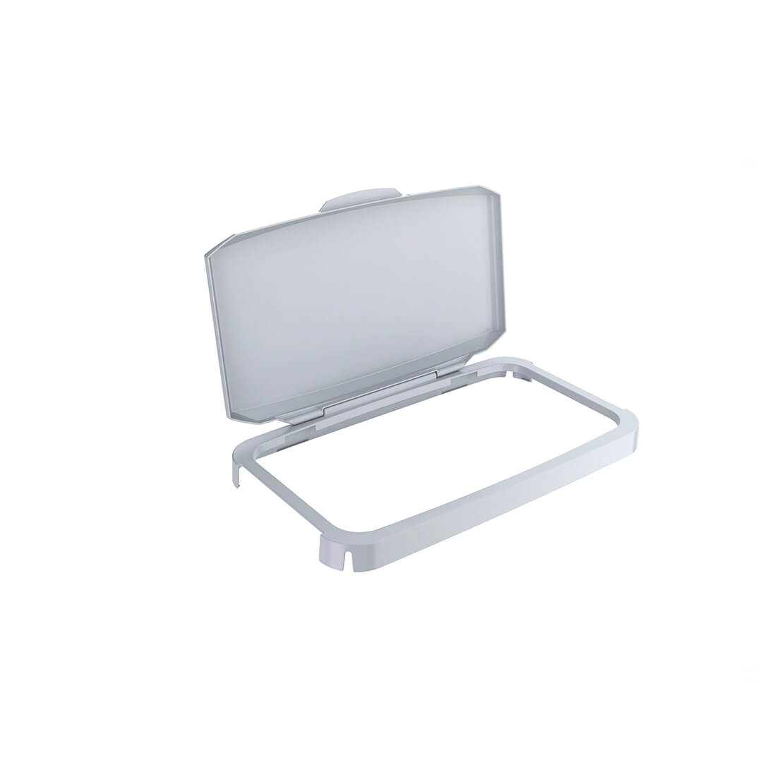 Tapa basculante gris para contenedor Durabin 60