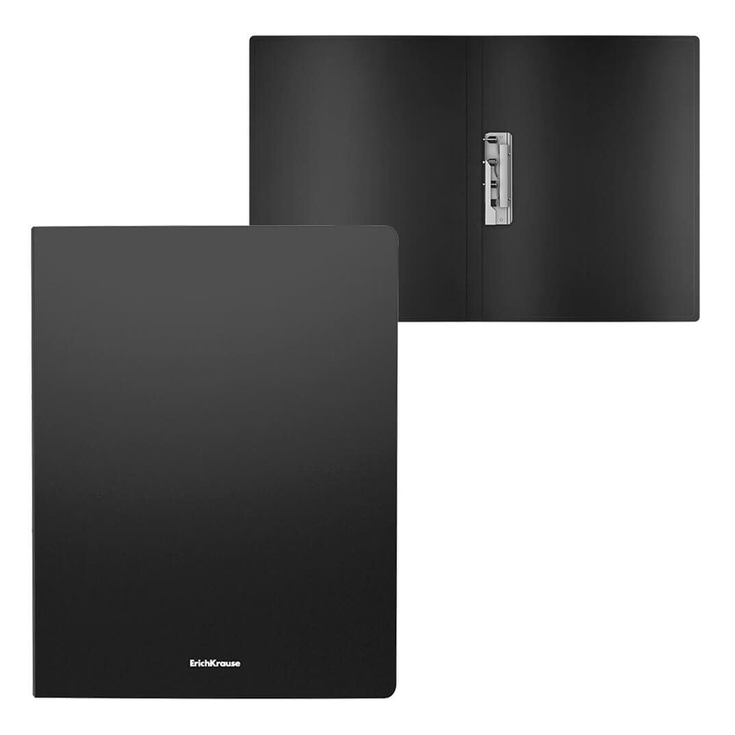 Carpeta con pinza lateral  y tapa negro A4