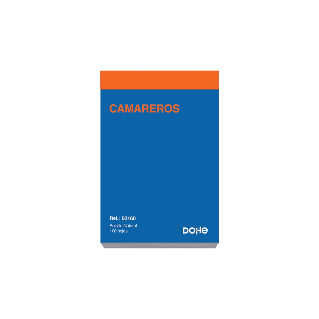Talonario Camarero 100 h sencillo tamaño bolsillo