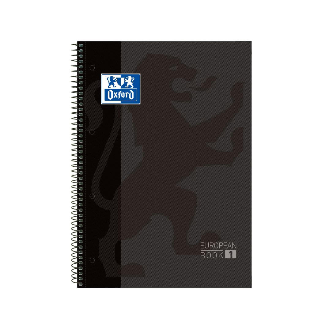 Cuaderno A4+ Oxford Europeanbook1 horitz. negro