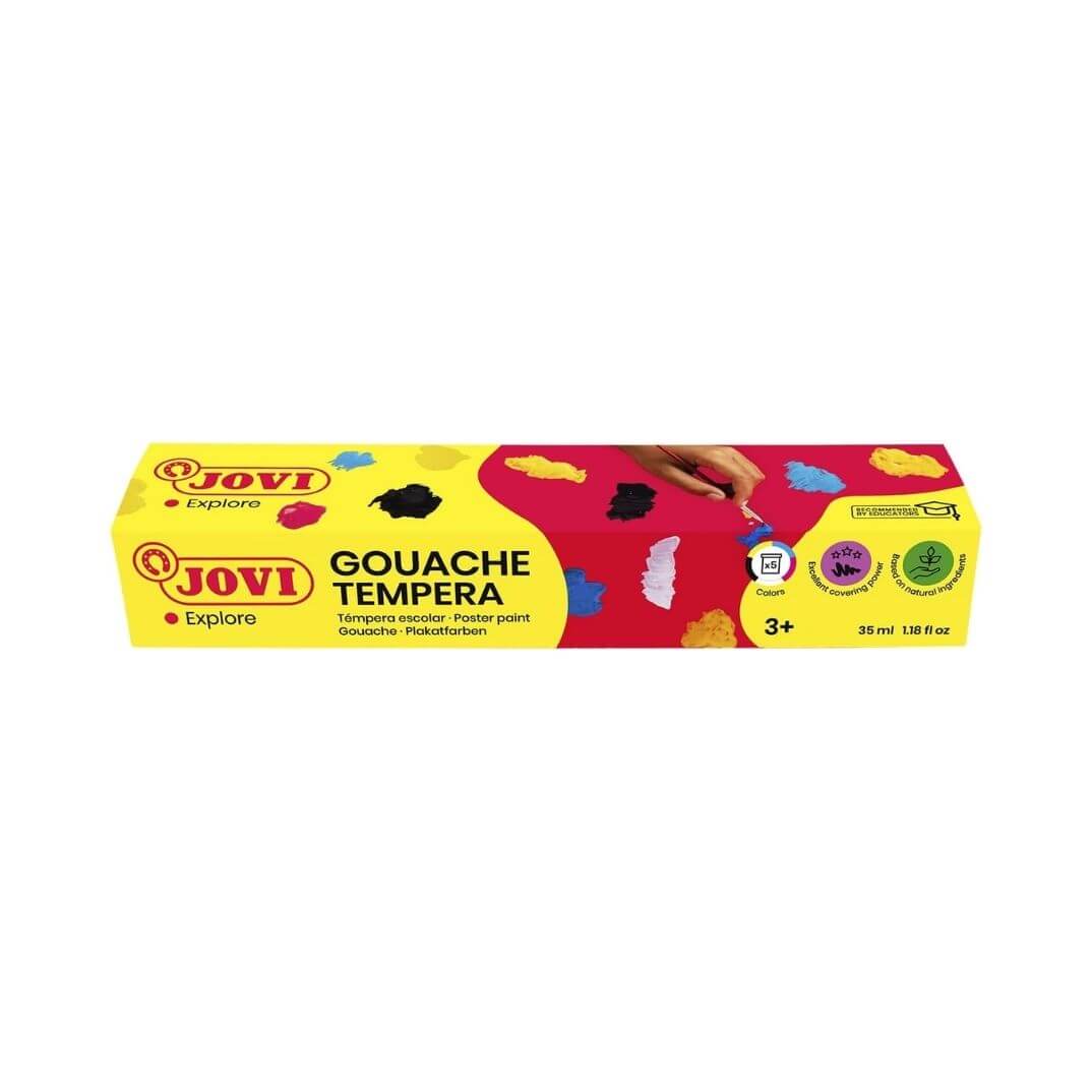 Tempera Jovi estoig 5 pots de 35 ml + pinzell
