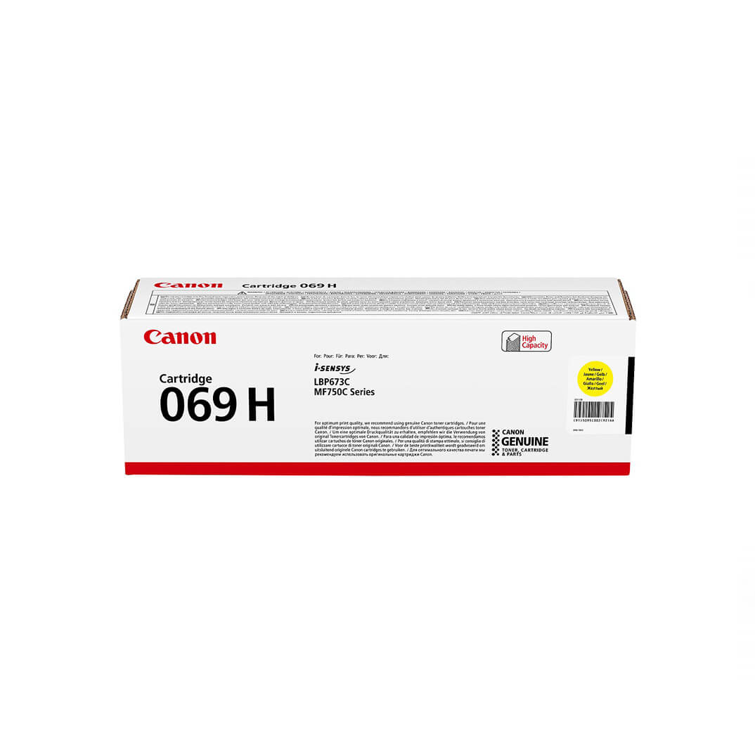 Tòner Canon 069H LBP673 MF752 groc 5.500 còpies
