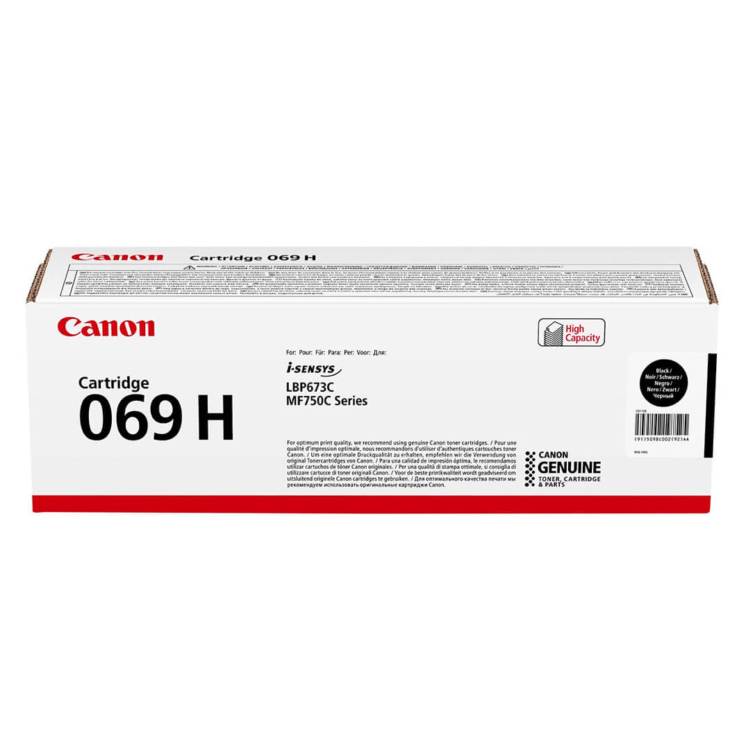 Tóner Canon 069H LBP673 MF752 negro 7.600 copias