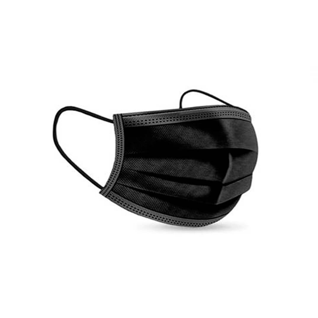 Mascarilla quirúrgica IIR negra pack 50 unidades