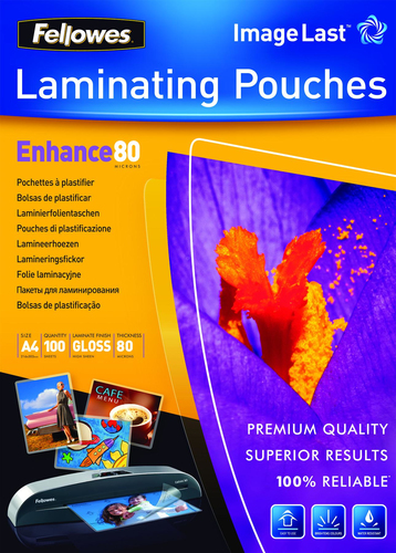 Pack 100 Fundas Plastificar 80 micras Brillo A4