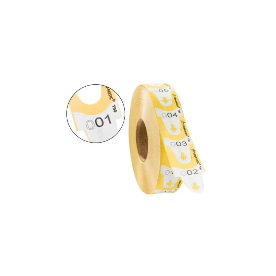 Rollo 2000 unidades ticket"Su turno"color amarillo