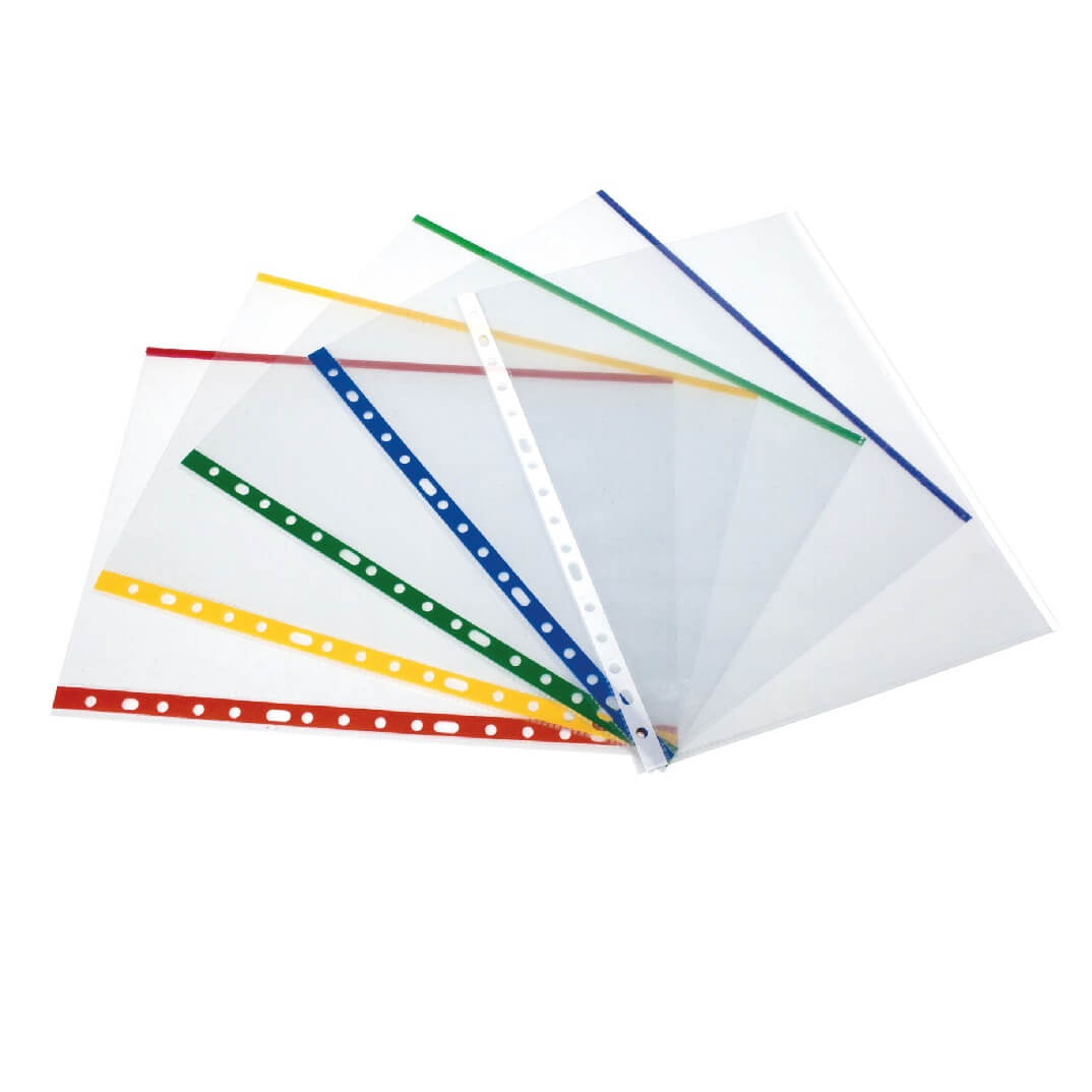 Fundas PP con indicador de color A4 rojo