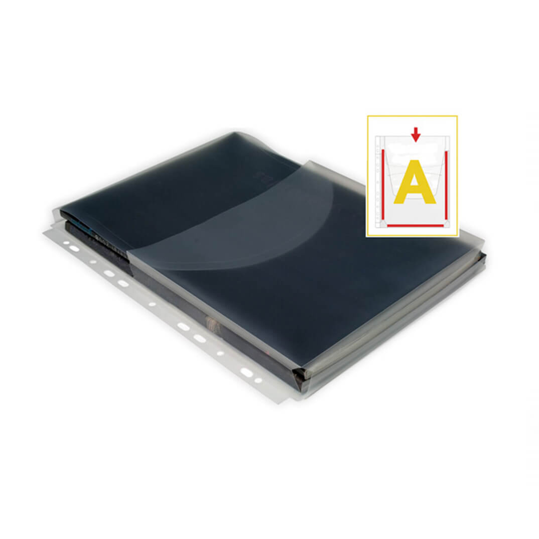 Funda manxa A4 PP 11 trepants amb solapa (12u)