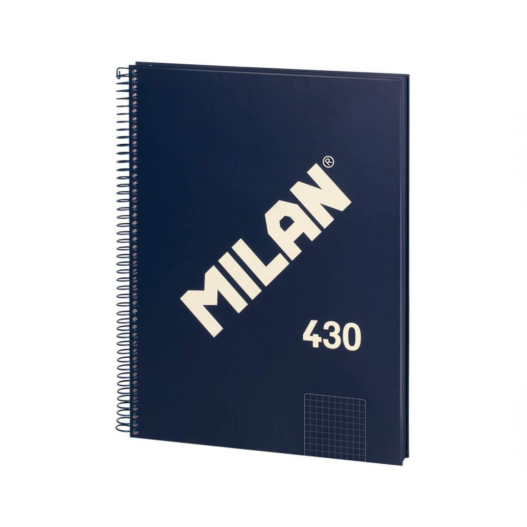 Quadern espiral Milan A4 C5 80 fulls blau