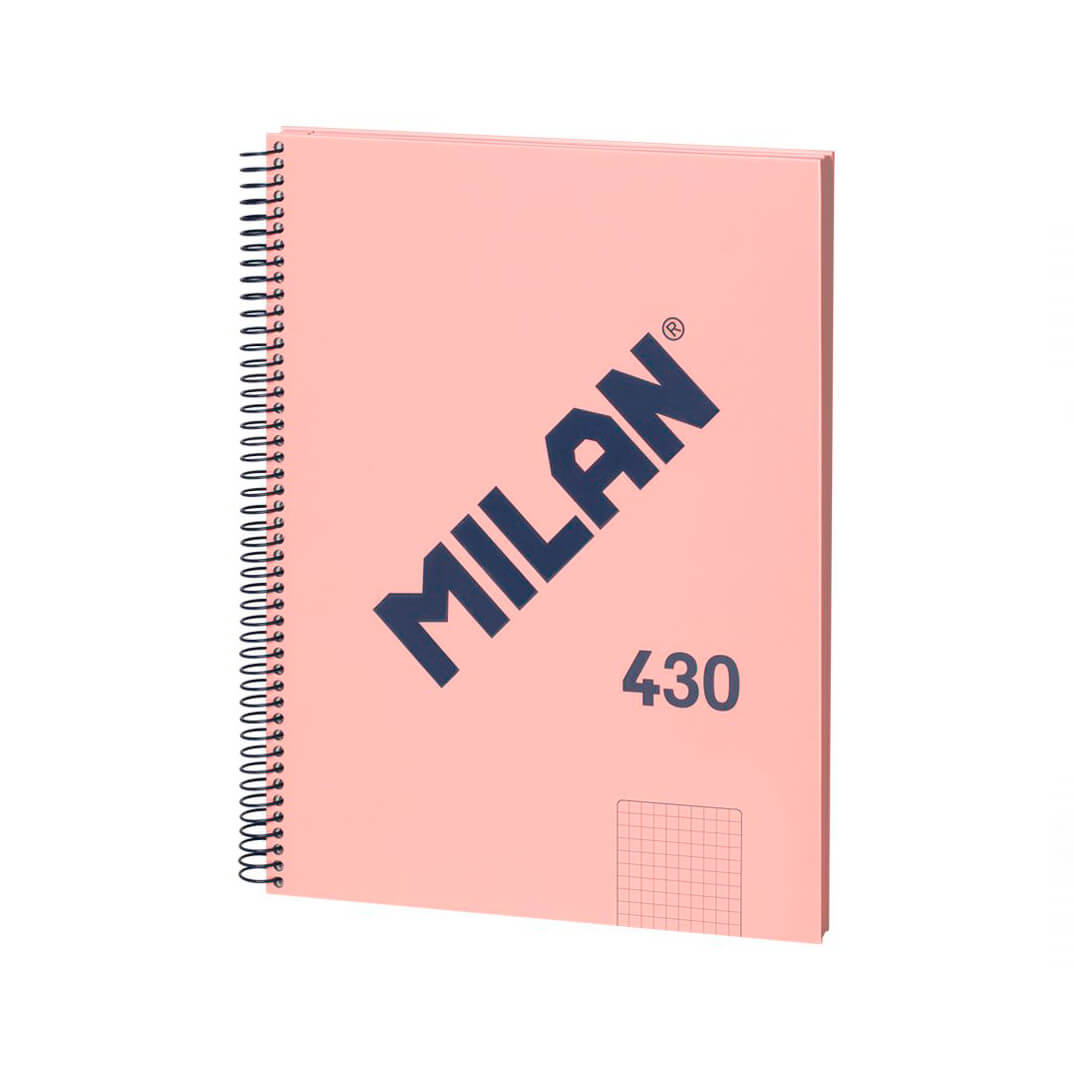 Quadern espiral Milan A4 C5 80 fulls rosa