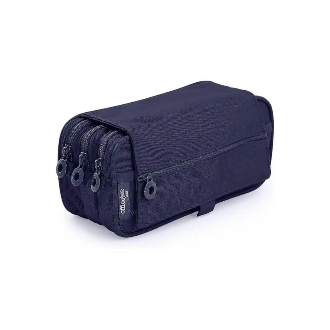 Estoig portatot triple OfficeBox blau fosc