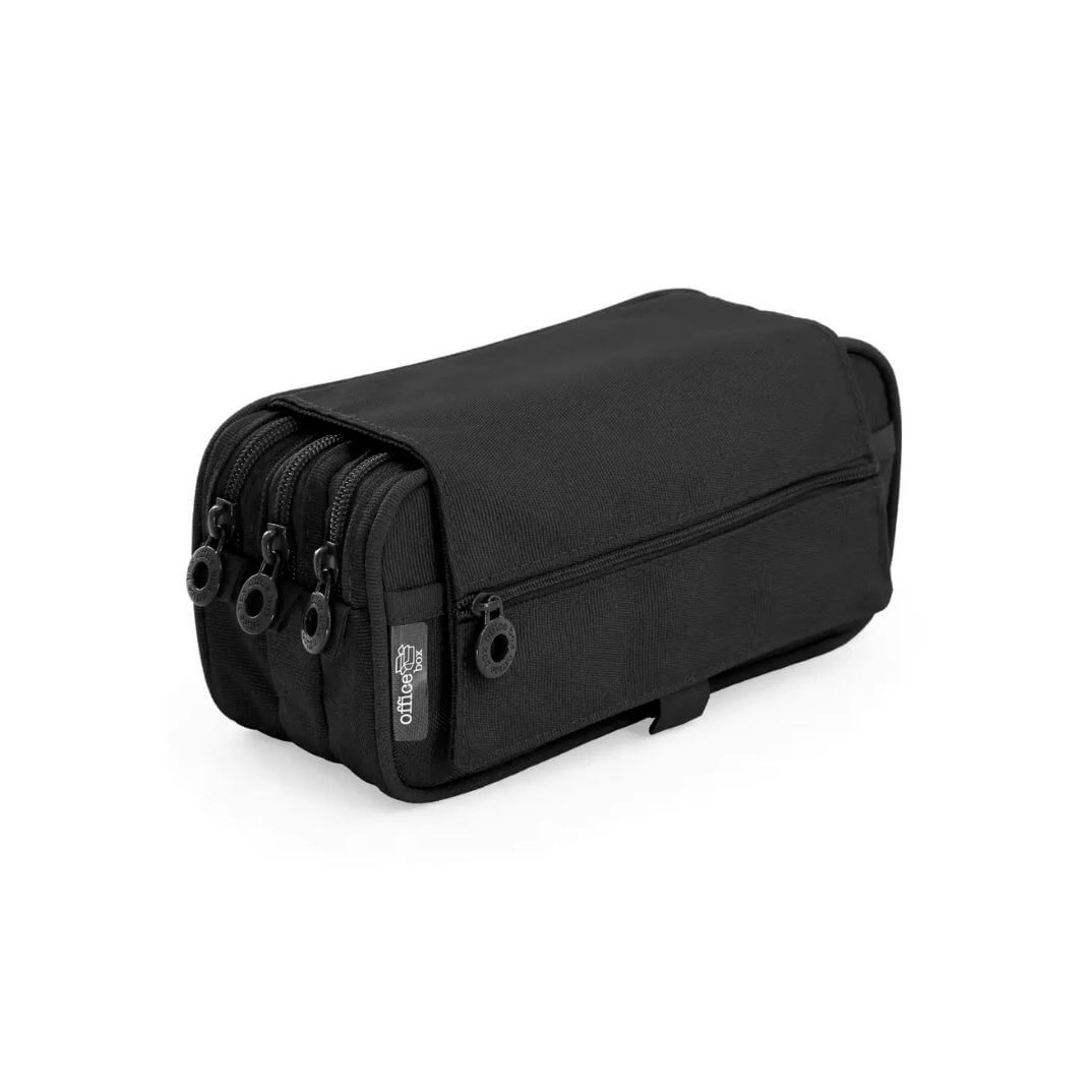 Estuche portatodo triple OfficeBox negro