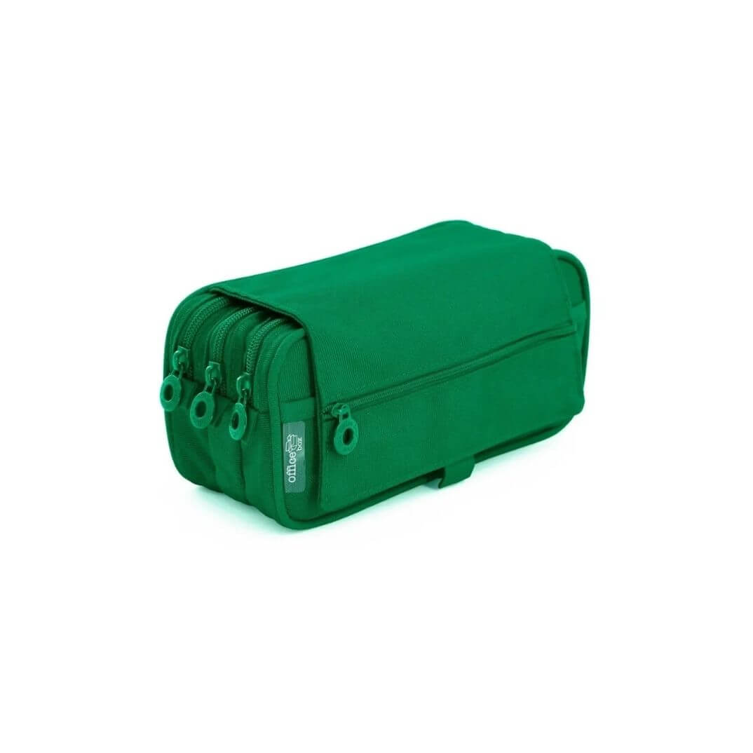 Estoig portatot triple OfficeBox verd fosc