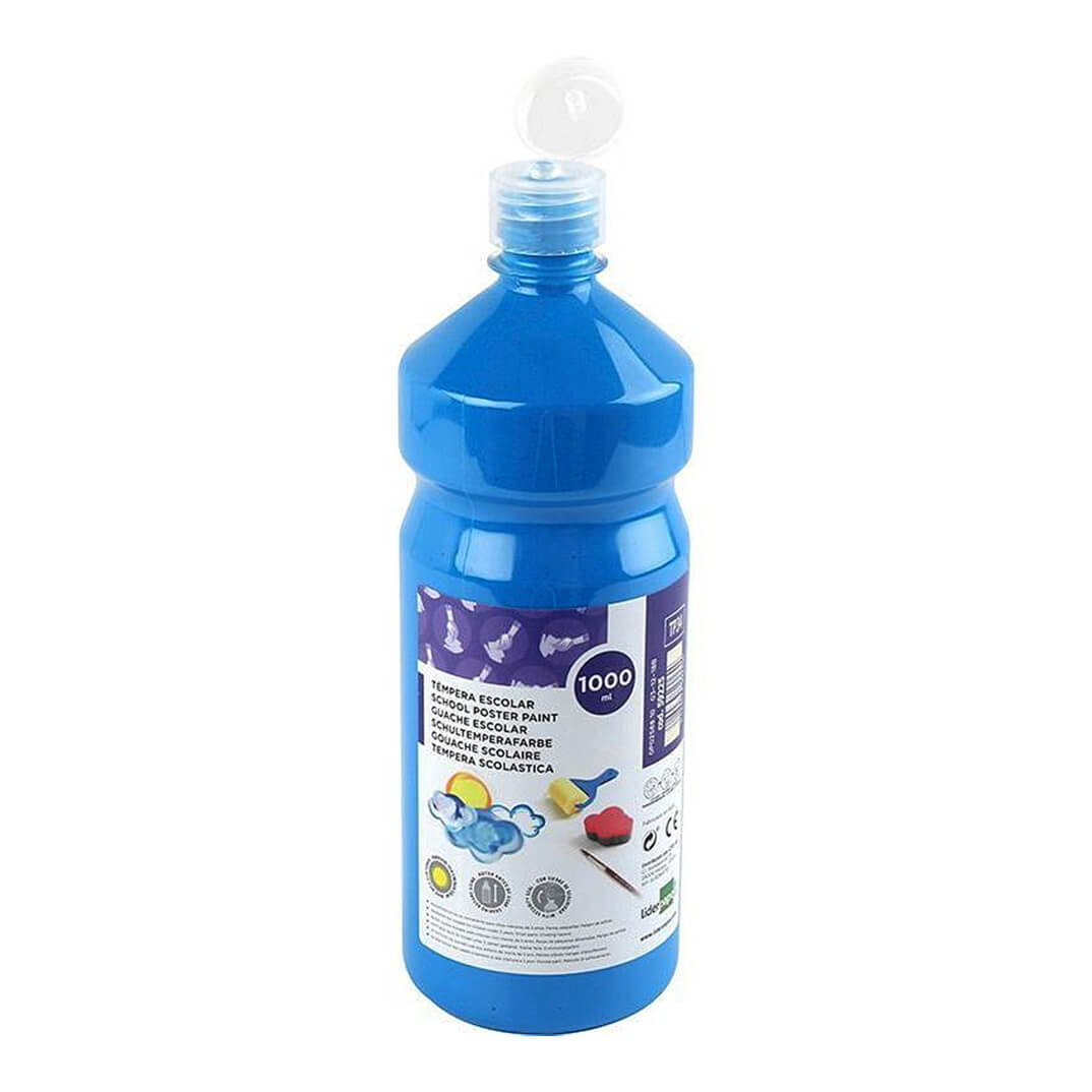 Témpera líquida Liderpapel 1000 ml azul