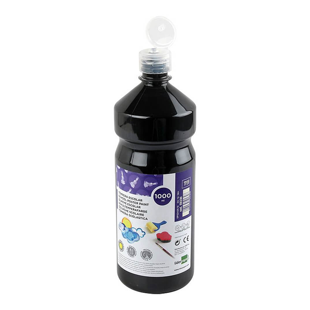 Témpera líquida Liderpaper 1000 ml negre