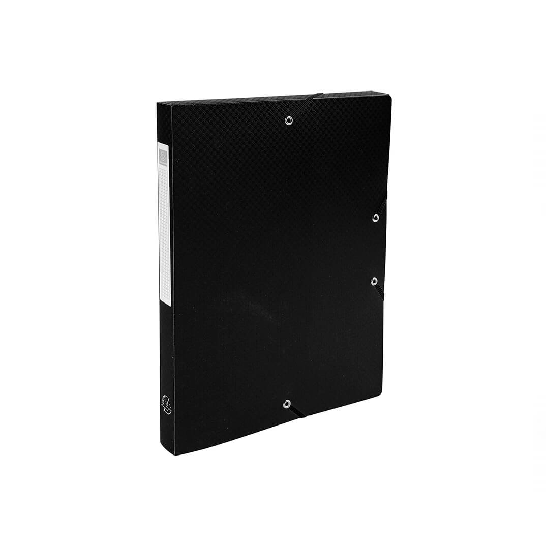 Carpeta Exacompta A4 con gomas PP 25mm negro