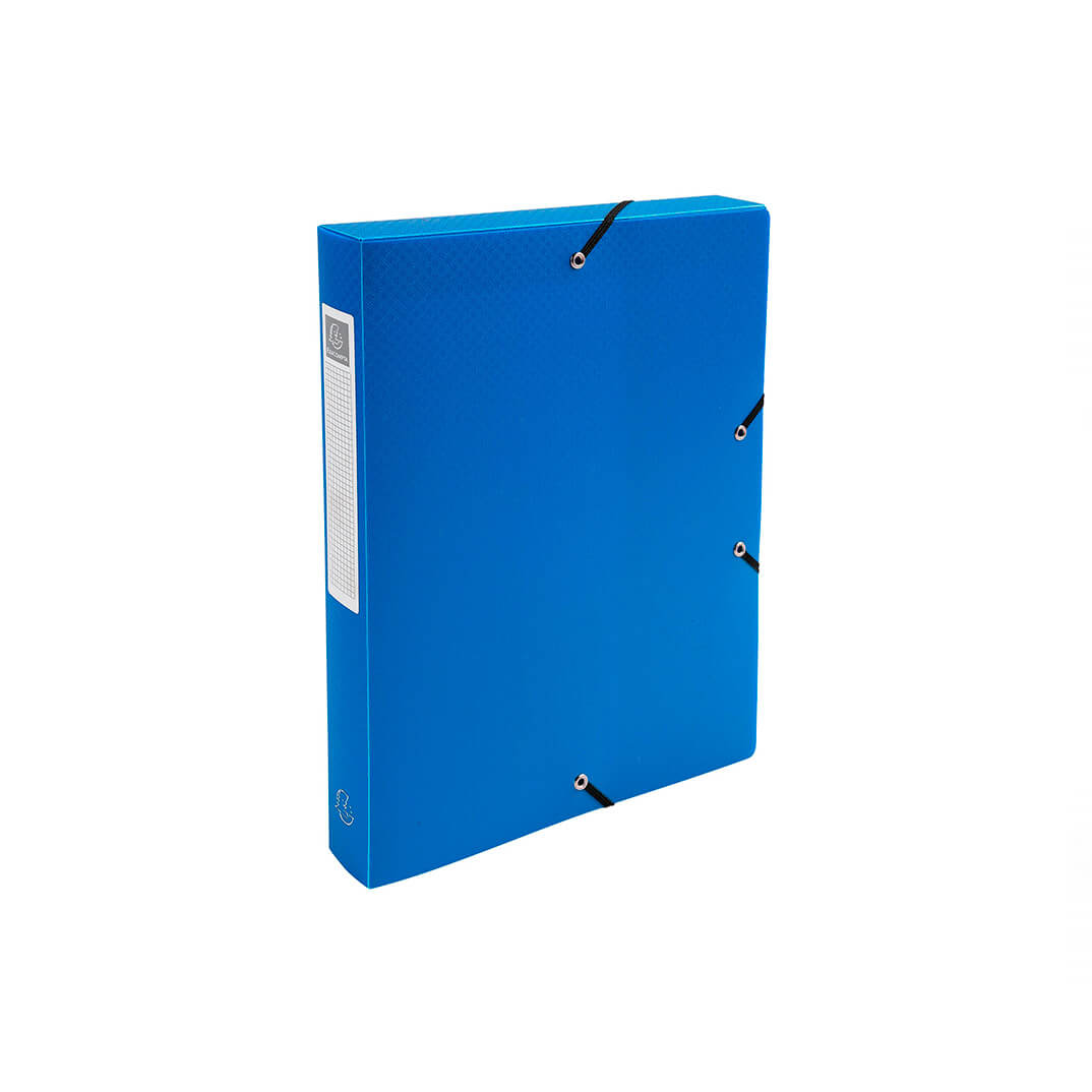 Carpeta Exacompta A4 amb gomes PP 40mm azul