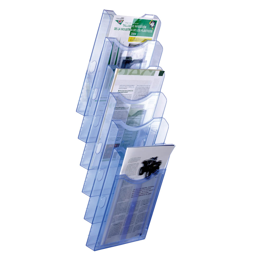 Conjunto de pared 6 elementos azul transp