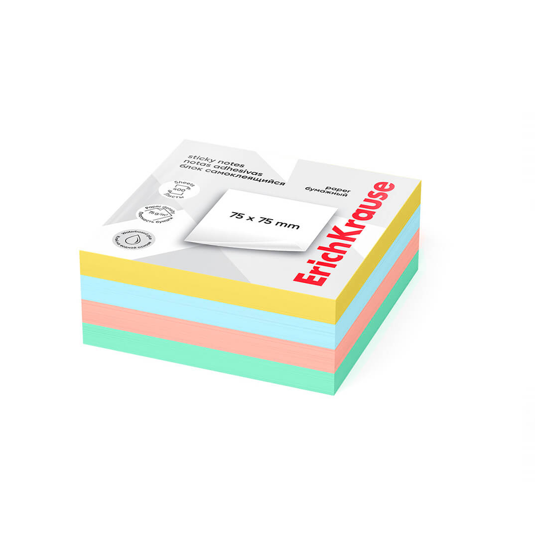 Bloc notes adhesives ErichKrause 75x75 4 colors