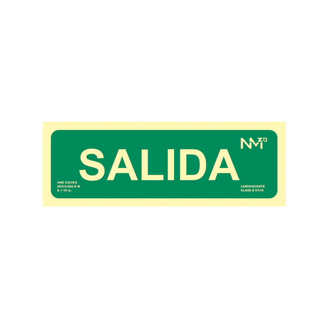 Pack de 2 señales de seguridad "Salida" Homologada
