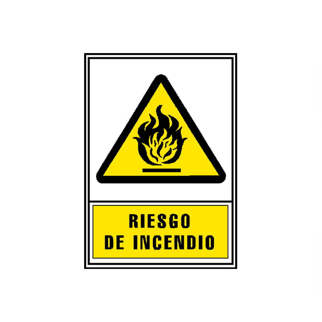 Señal de aviso "Riesgo de incendio" Archivo 2000