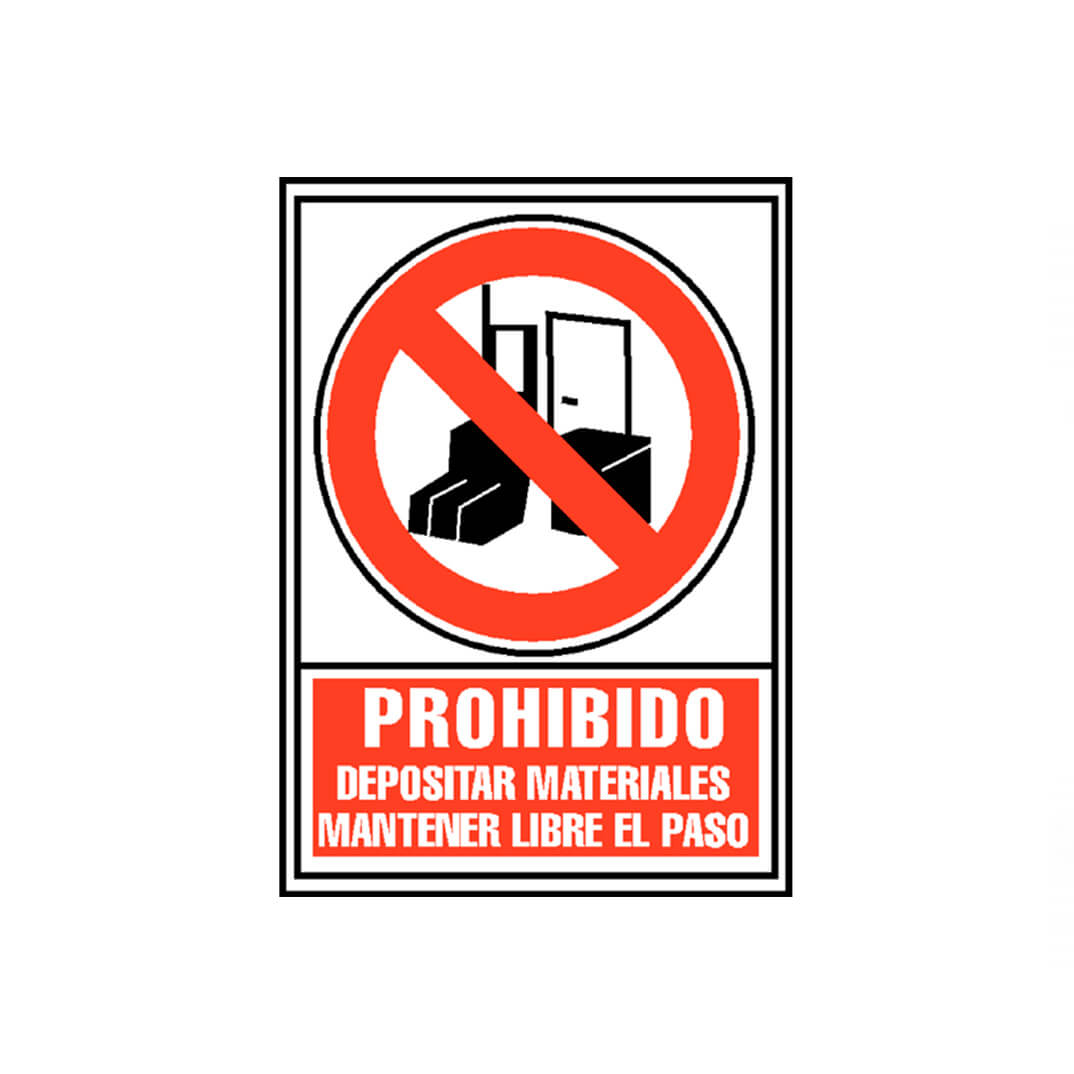Senyal "Prohibit deixar materials" Archivo 2000