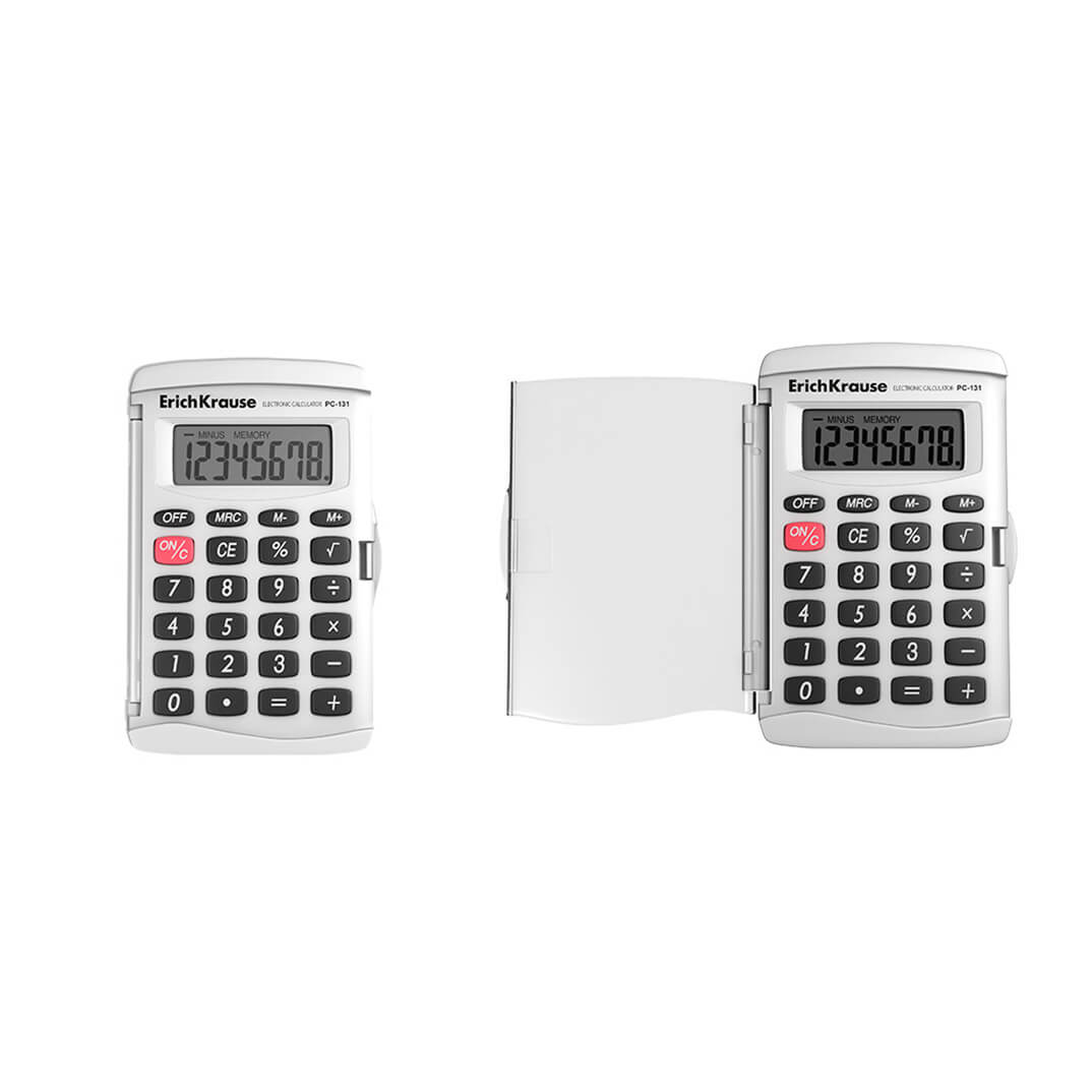 Calculadora de butxaca ErichKrause PC131 blanca