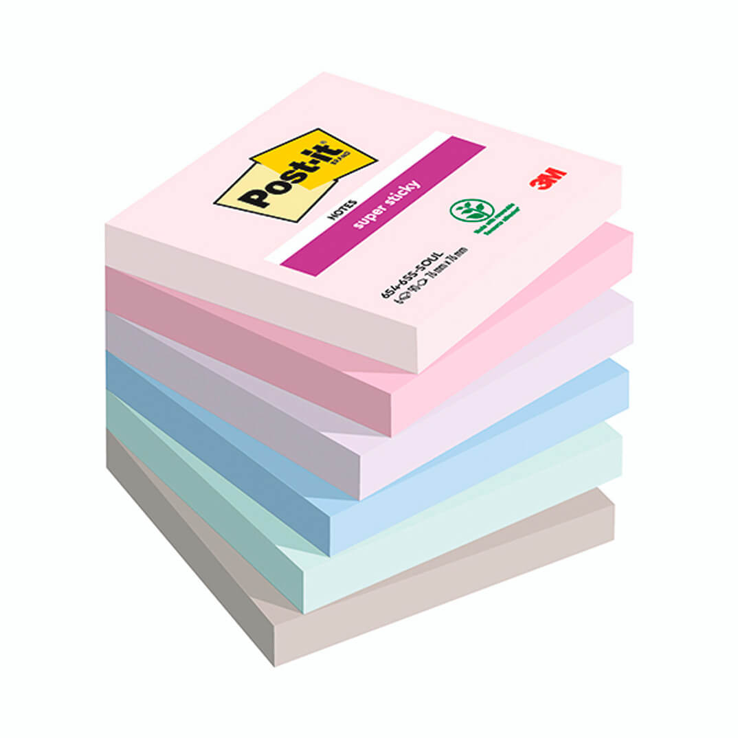 12 blocs POST-IT® Soulful 47,6x47,6