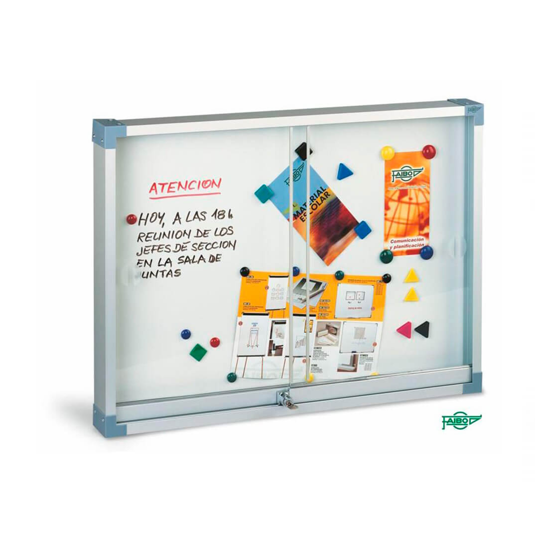 Vitrina magnètica 60x80cm portes metacrilat