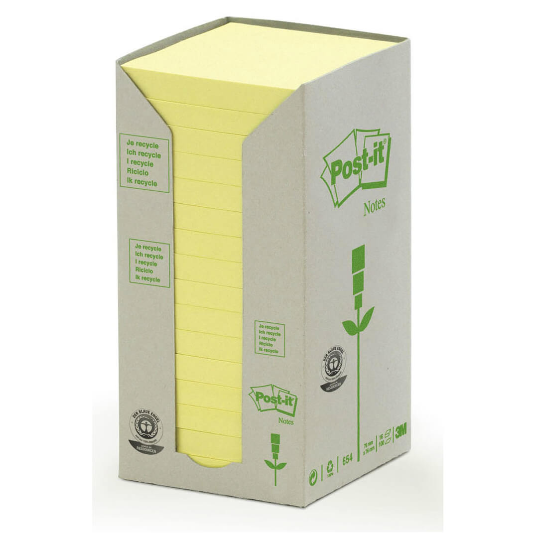 16 blocs POST-IT® reciclats 76x76