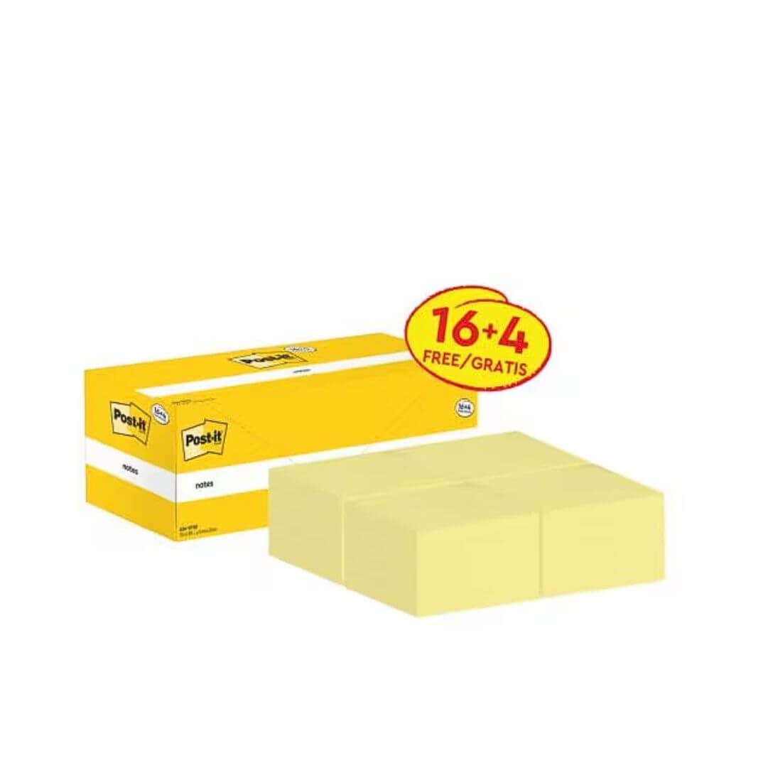 Pack ahorro 20 (4 gratis) blocs POST-IT® 76x76