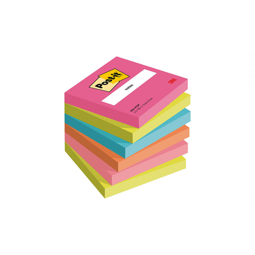 6 blocs POST-IT® Super Sticky Poptimistic 76x76