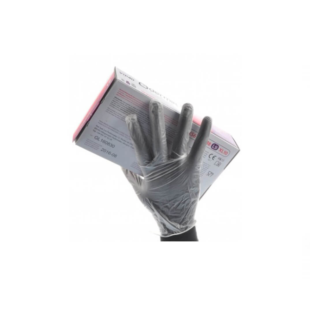 Caja 100 guantes látex desechables T-L