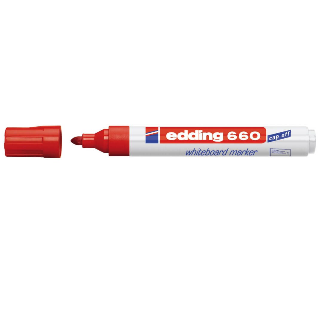 Retolador pissarra blanca edding 660 vermell