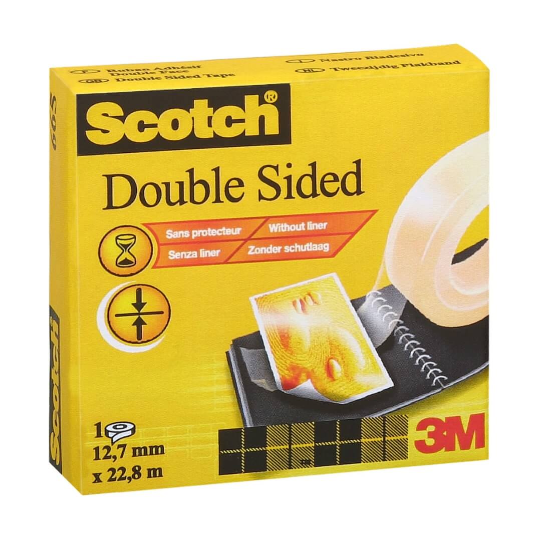 Cinta Scotch® doble cara adh.permanent 12mmx33m